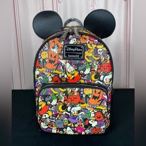 Disney Parks Halloween Characters Loungefly Mini Backpack 2022 new scary mickey